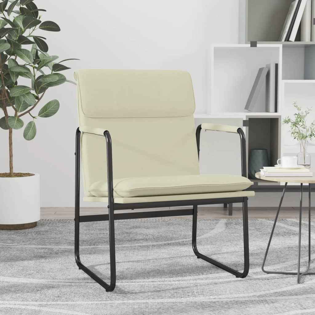 vidaXL Cadeira lounge 55x64x80 cm couro artificial preto